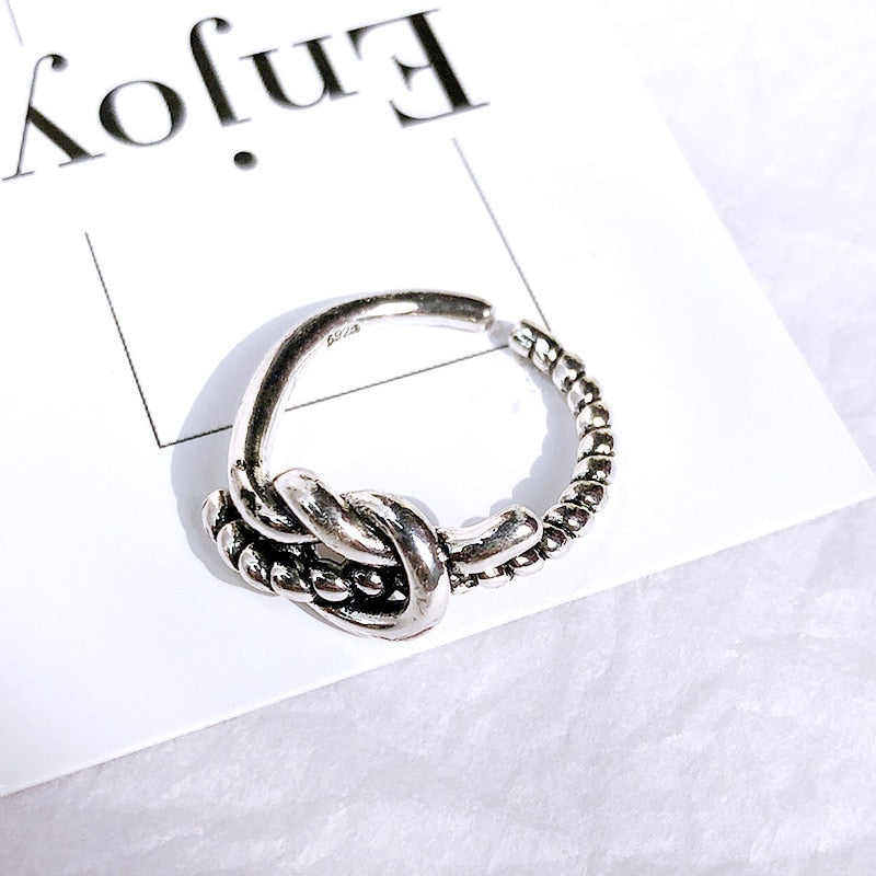 Retro Neutral Multi-layer Smiley Face Wide Ring for Women-Rings-Arimonz-Arimonz