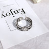 Retro Neutral Multi-layer Smiley Face Wide Ring for Women-Rings-Arimonz-Double Layer Smiley-Arimonz