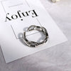 Retro Neutral Multi-layer Smiley Face Wide Ring for Women-Rings-Arimonz-Twisted Chain-Arimonz