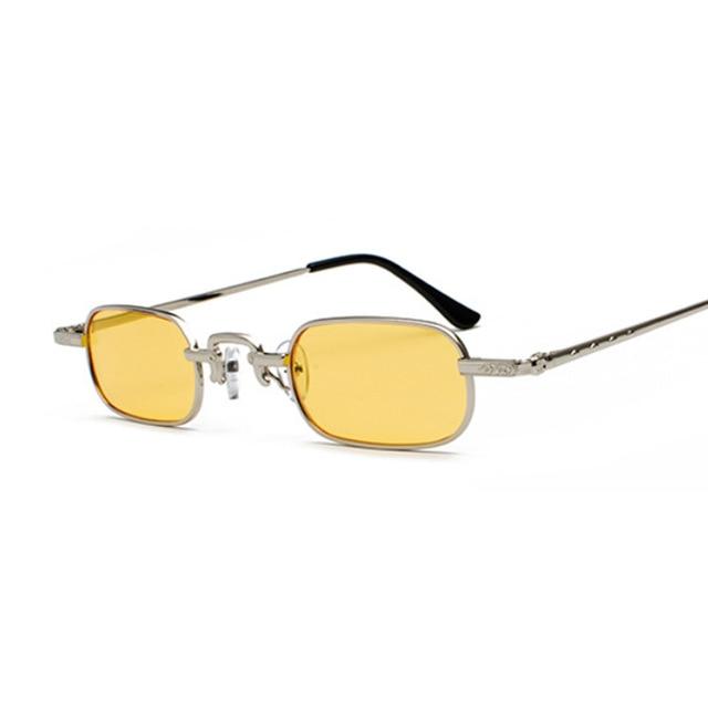Retro Square Sunglasses for Women Female Sunglasses-Sunglasses-Arimonz-Silver Y ellow-Arimonz
