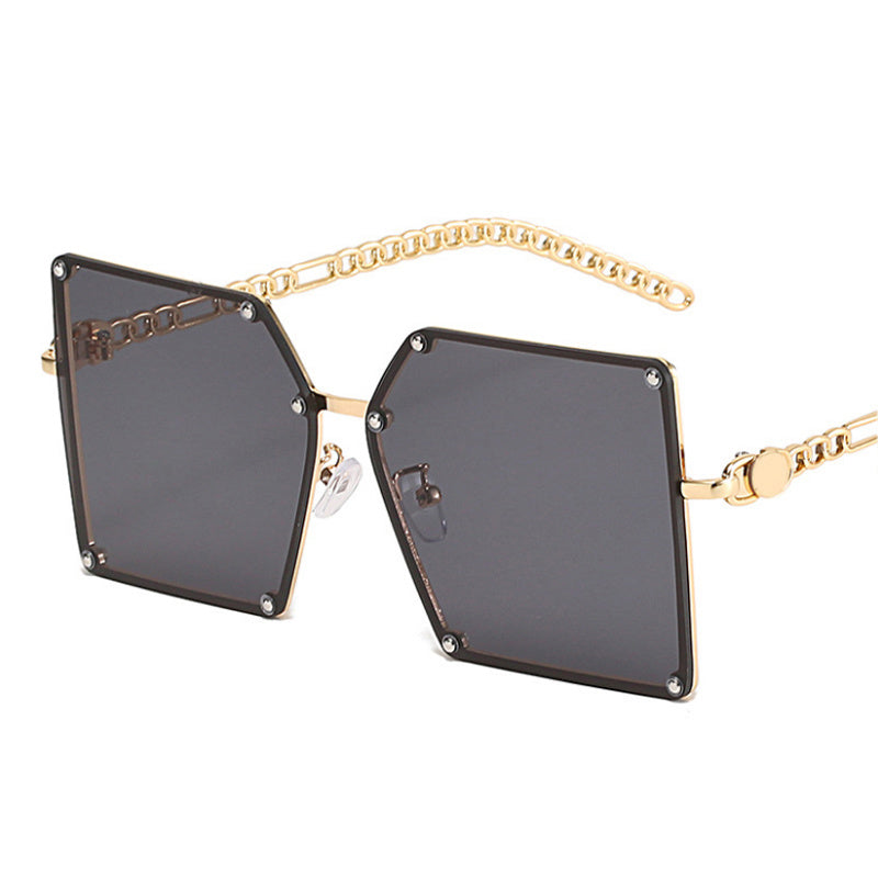 Retro Square Sunglasses Women Travel Big Frame Sun Glasses-Sunglasses-Arimonz-Arimonz