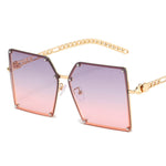 Retro Square Sunglasses Women Travel Big Frame Sun Glasses-Sunglasses-Arimonz-Arimonz