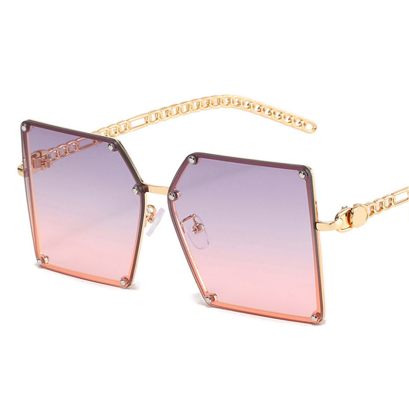 Retro Square Sunglasses Women Travel Big Frame Sun Glasses-Sunglasses-Arimonz-Arimonz