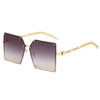 Retro Square Sunglasses Women Travel Big Frame Sun Glasses-Sunglasses-Arimonz-Double Gray-Arimonz