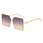 Retro Square Sunglasses Women Travel Big Frame Sun Glasses-Sunglasses-Arimonz-Gray Yellow-Arimonz