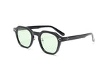 Retro Sun Glasses For Women Frame Polygon Polarized Sunglasses-Sunglasses-Arimonz-black with green-Arimonz