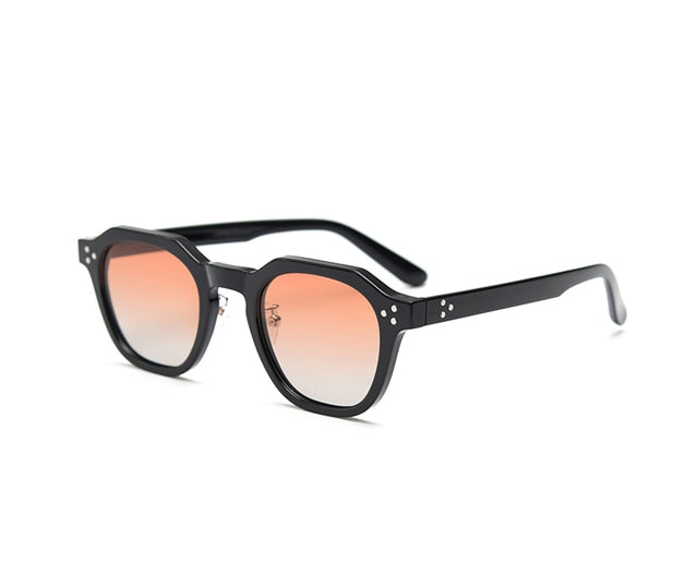 Retro Sun Glasses For Women Frame Polygon Polarized Sunglasses-Sunglasses-Arimonz-orange brown lens-Arimonz