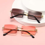 Retro Sunglasses For Women Rimless Gradient Frameless Sunglasses-Sunglasses-Arimonz-Arimonz