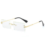 Retro Sunglasses For Women Rimless Gradient Frameless Sunglasses-Sunglasses-Arimonz-Gold-Arimonz