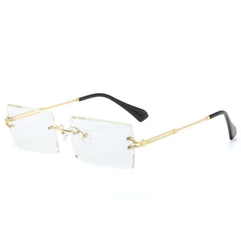 Retro Sunglasses For Women Rimless Gradient Frameless Sunglasses-Sunglasses-Arimonz-Gold-Arimonz