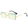 Retro Sunglasses For Women Rimless Gradient Frameless Sunglasses-Sunglasses-Arimonz-Gold Yellow-Arimonz