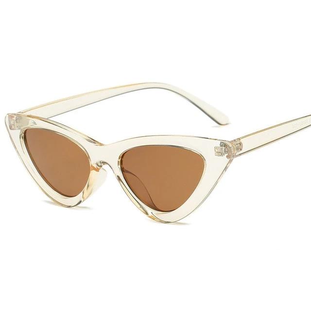 Retro Triangular Cat Sunglasses-Sunglasses-Arimonz-Brown-Arimonz