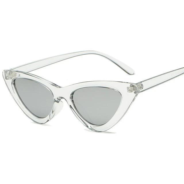 Retro Triangular Cat Sunglasses-Sunglasses-Arimonz-Transparent-Arimonz