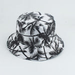 Reversible Bucket Hat Summer Sun Hats For Women Printed Bucket Hats-Bucket Hats-Arimonz-black leaves-Arimonz