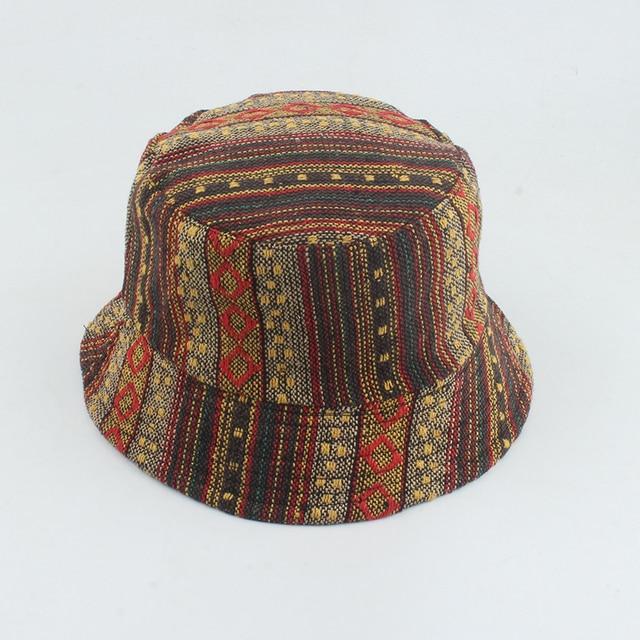 Reversible Bucket Hat Summer Sun Hats For Women Printed Bucket Hats-Bucket Hats-Arimonz-brown-Arimonz
