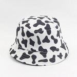 Reversible Bucket Hat Summer Sun Hats For Women Printed Bucket Hats-Bucket Hats-Arimonz-cow print-Arimonz