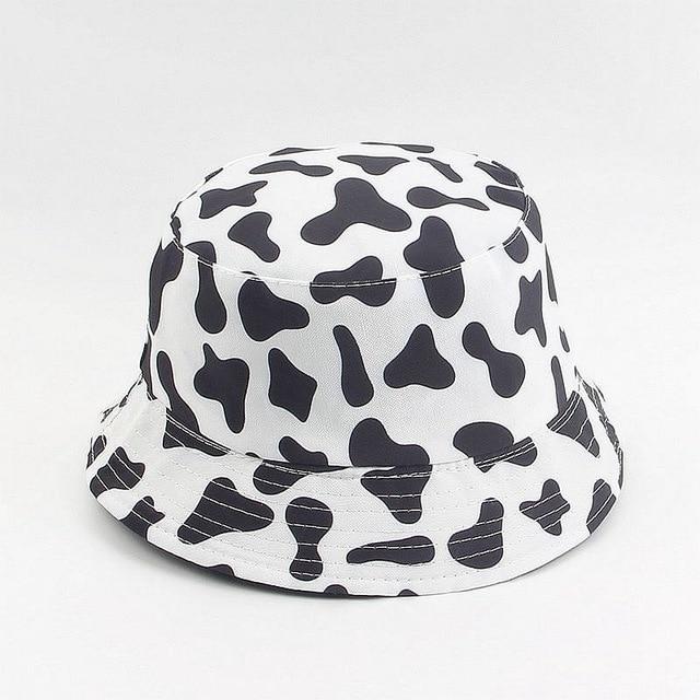 Reversible Bucket Hat Summer Sun Hats For Women Printed Bucket Hats-Bucket Hats-Arimonz-cow print-Arimonz