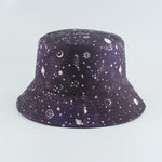 Reversible Bucket Hat Summer Sun Hats For Women Printed Bucket Hats-Bucket Hats-Arimonz-galaxy-Arimonz