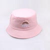 Reversible Bucket Hat Summer Sun Hats For Women Printed Bucket Hats-Bucket Hats-Arimonz-rainbow pink-Arimonz