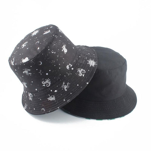 Reversible Bucket Hat Summer Sun Hats For Women Printed Bucket Hats-Bucket Hats-Arimonz-Arimonz
