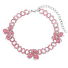 Rhinestone Cuban Link Butterfly Anklet Bracelet for Women Anklets-Anklets-Arimonz-Arimonz