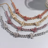 Rhinestone Cuban Link Butterfly Anklet Bracelet for Women Anklets-Anklets-Arimonz-Arimonz