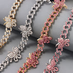 Rhinestone Cuban Link Butterfly Anklet Bracelet for Women Anklets-Anklets-Arimonz-Arimonz