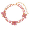 Rhinestone Cuban Link Butterfly Anklet Bracelet for Women Anklets-Anklets-Arimonz-Butterfly Red-Arimonz