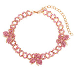 Rhinestone Cuban Link Butterfly Anklet Bracelet for Women Anklets-Anklets-Arimonz-Butterfly Red-Arimonz