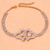 Rhinestone Double Heart Anklet for Women Hollow Out Love Foot Anklet-Anklets-Arimonz-Arimonz