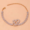 Rhinestone Double Heart Anklet for Women Hollow Out Love Foot Anklet-Anklets-Arimonz-Arimonz