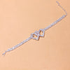 Rhinestone Double Heart Anklet for Women Hollow Out Love Foot Anklet-Anklets-Arimonz-Arimonz