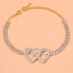 Rhinestone Double Heart Anklet for Women Hollow Out Love Foot Anklet-Anklets-Arimonz-TYPE 1-Gold-Arimonz