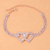Rhinestone Double Heart Anklet for Women Hollow Out Love Foot Anklet-Anklets-Arimonz-TYPE 1-Rose gold-Arimonz