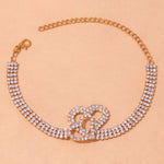 Rhinestone Double Heart Anklet for Women Hollow Out Love Foot Anklet-Anklets-Arimonz-TYPE 5-Gold-Arimonz