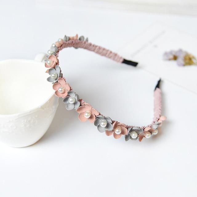 Rhinestone Flower Headband-Hair Accessories-Arimonz-Pink-Arimonz