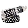 Rhinestone Genuine Leather Belts Pin Buckle Belt Woman Metal Pin Belt-Belts-Arimonz-Black-95cm/36in-Arimonz