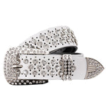 Rhinestone Genuine Leather Belts Pin Buckle Belt Woman Metal Pin Belt-Belts-Arimonz-Arimonz