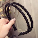 Rhinestone Hair Band-Hair Accessories-Arimonz-Black-Arimonz
