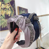 Rhinestone Hairband Wide Side Headband Middle Knot Hair Accessory-Hair Accessories-Arimonz-Arimonz
