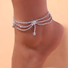 Rhinestone Tennis Chain Anklet Foot Simple Chain Leg Anklet Bracelet-Anklets-Arimonz-Arimonz