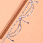 Rhinestone Tennis Chain Anklet Foot Simple Chain Leg Anklet Bracelet-Anklets-Arimonz-Arimonz
