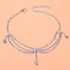 Rhinestone Tennis Chain Anklet Foot Simple Chain Leg Anklet Bracelet-Anklets-Arimonz-Arimonz