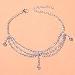 Rhinestone Tennis Chain Anklet Foot Simple Chain Leg Anklet Bracelet-Anklets-Arimonz-Arimonz