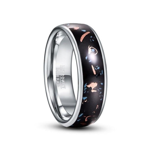 Rhodium Plated Retro Copper Shavings Ring-Rings-Arimonz-Arimonz