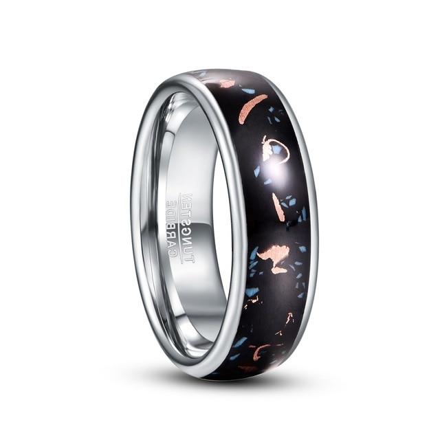 Rhodium Plated Retro Copper Shavings Ring-Rings-Arimonz-Arimonz