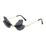 Rimless Dragonfly Wing Sunglasses For Women Vintage Sunglasses-Sunglasses-Arimonz-Gray-Arimonz