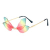 Rimless Dragonfly Wing Sunglasses For Women Vintage Sunglasses-Sunglasses-Arimonz-Red Yellow Green-Arimonz
