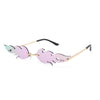 Rimless Fire Flame Shaped And Unisex Sunglasses Shades-Sunglasses-Arimonz-Arimonz