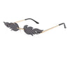 Rimless Fire Flame Shaped And Unisex Sunglasses Shades-Sunglasses-Arimonz-Gray-Arimonz